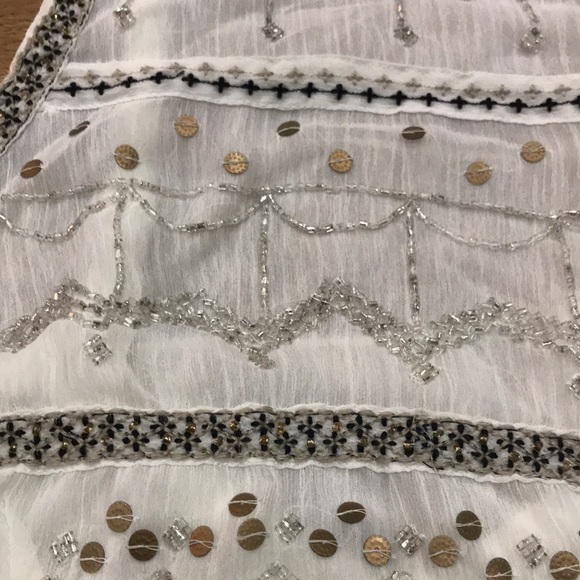 Free People White and Silver Embellished Camisole - Picture 5 of 12